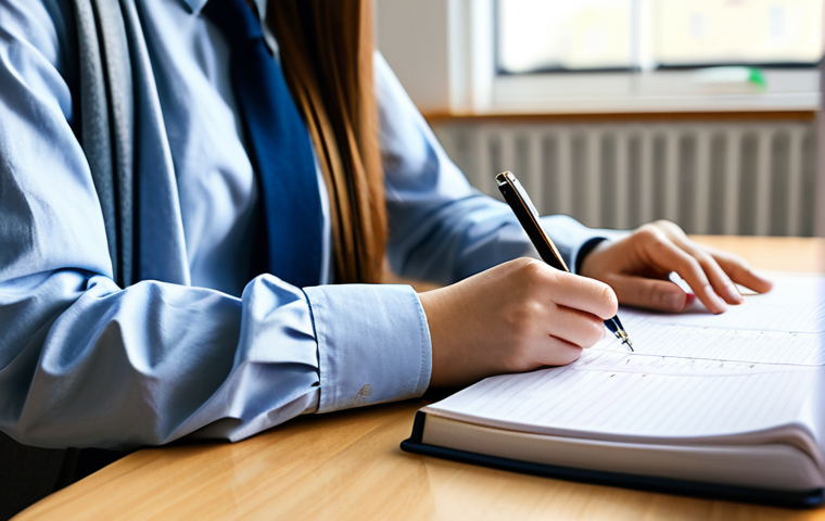 A young adult student, fully clothed in professional, modest attire, deeply focused at a clean, modern study desk. One hand rests on an open textbook, the other holds a pen near a neat academic planner with a daily schedule and small checkmarks. A discreet digital timer is visible on the desk. The background is a blurred, well-lit university study room with natural light coming through a window. The atmosphere is calm and conducive to learning. Professional photography, high resolution, realistic, perfect anatomy, correct proportions, natural pose, well-formed hands, proper finger count, natural body proportions, safe for work, appropriate content, fully clothed, modest clothing, family-friendly.